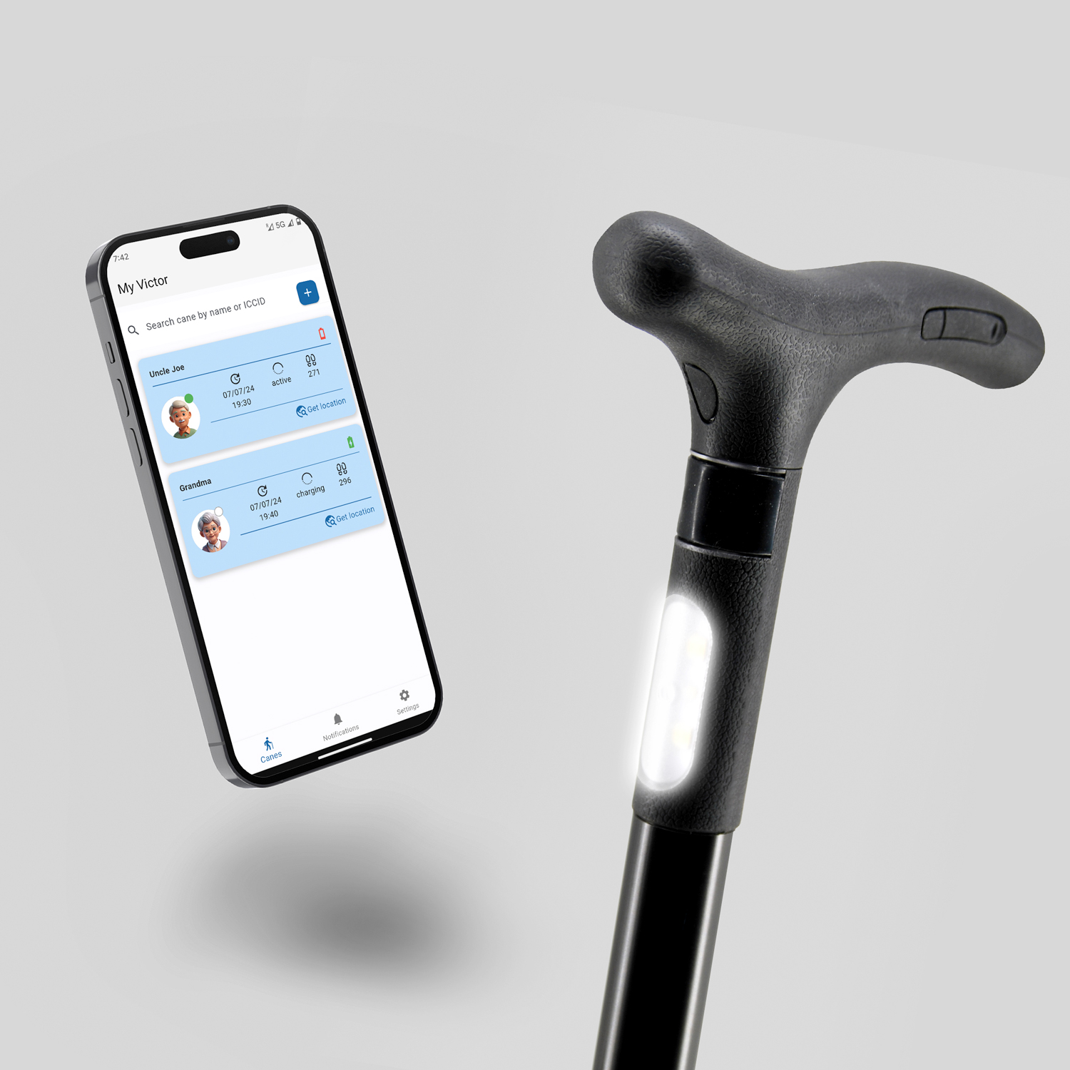 Amptek Technologies Victor Smartcane Mobile App